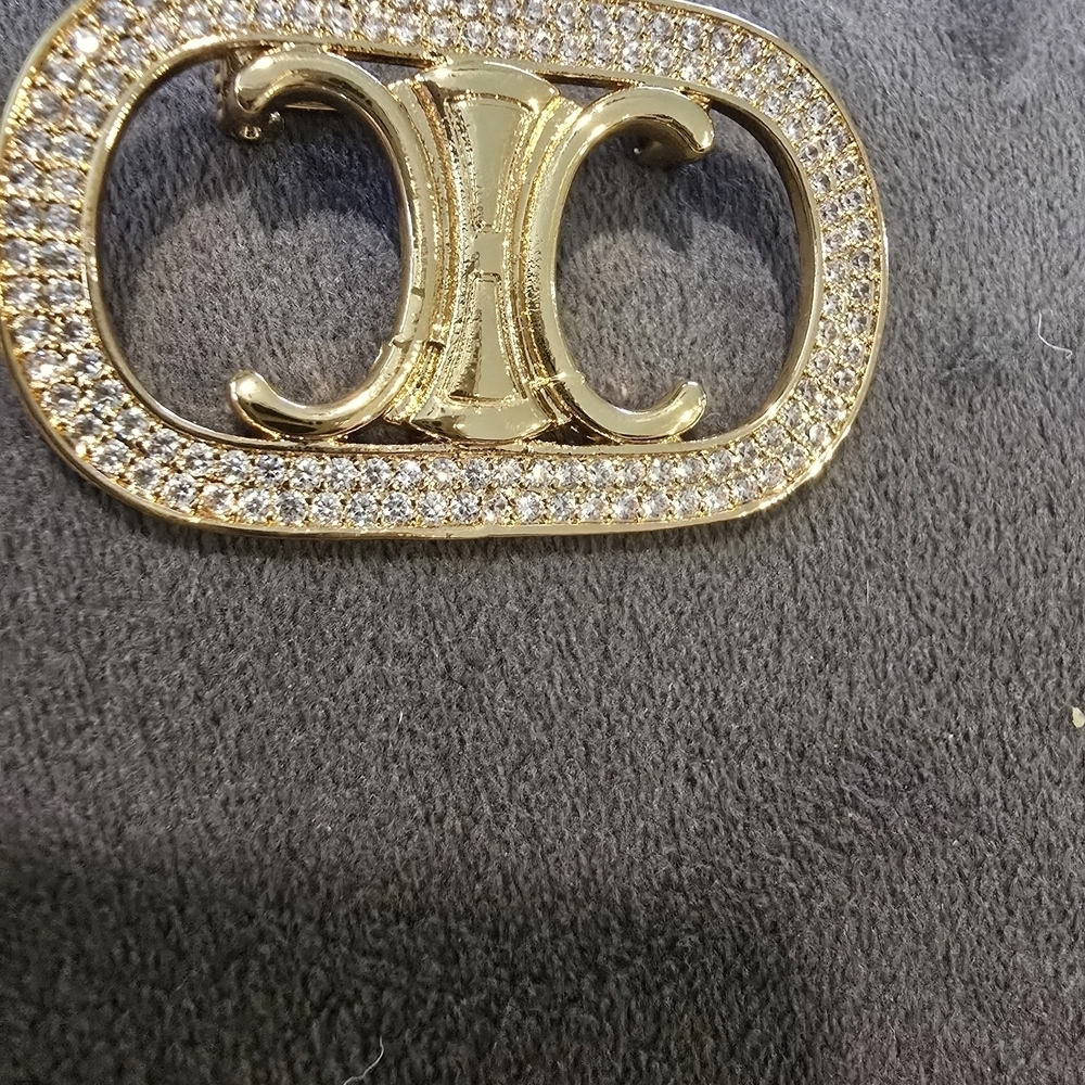 Celine 18kgp Gold and Silver Women's Jewelry Brooch - Picture 3 of 10